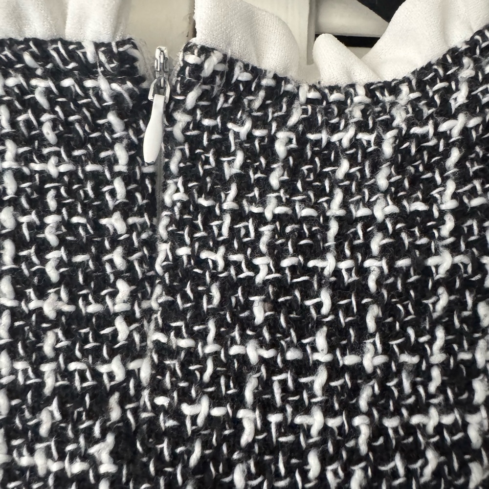 SHEIN Black and White Long Sleeve Tweed Dress - Picture 3 of 6